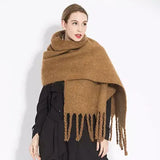 Shipping 2023 Winter Plaid Vintage Scarf Women Men Preppy Scarves Warm Pashmina Foulard Bufanda Male Mujer Thick Wrap