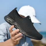 Men's Casual Shoes Large Size Breathable Outdoor Flat Mesh Lightweight Sneakers Fashion Running Shoes Zapatillas Comodas