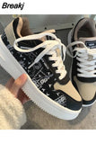 2023 Winter New All-match Korean Version Thick-soled White Shoes Lovers Student Casual Sneakers Zapatillas