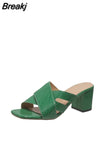 Women Sandals 2023 Summer Fashion Slippers Lightweight Casual Sandals New Cross Check Plaid Shallow Heel Women's Single