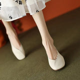 New Vintage Spring and Autumn Women's Shoes Round Toe Shallow Casual Women's High
