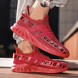 Men Sneakers Breathable Running Shoes Outdoor Sport Fashion Comfortable Casual Couples Red Gym Mens Shoes Zapatos