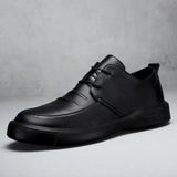 Casual Men Leather Big Toe Soft Sole Dress Versatile Business Lace-Up Summer Breathable Style 2023 Men Shoes Loafers