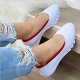 Handmade Solid Color Women Shoes Classic Casual Flat Heel Shoes Comfortable Non-slip Fashion Zapatos De Mujer