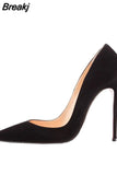 color plus size 45 46 stilettos pointed toe 8cm 10cm 12cm high heel customize daily wear concise women pump