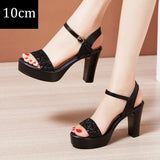2021 Summer Sexy Women High Heels Sandals 13cm Stripper Shoes Party Pumps Shoes Women Platform Sandals Open