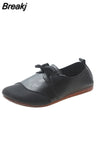 Fashion Women's Flat Shoes Spring Comfort Soft Sole Shoes Women's Casual Sneakers Lace Up Black White Shoes Women's
