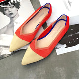 Simple Flat Shoes Women Comfortable Latex Insole Casual Shoes Candy Colors Pointed Single