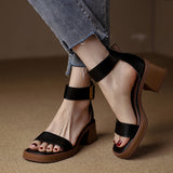 Strap Comfort Shoes for Women Clogs With Heel Open Toe High Sandals Female 2023 Summer Espadrilles Platform Thick Peep