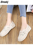 with Lace Cotton and Linen Net Upper Single Shoes, Shallow Soft Sole Hand-sewn Casual Women's Shoes,3