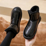 black Winter Women Snow Boots For Women Shoes 2023 New Fashion Thicken Bottom Non-slip Waterproof Cloth Warm Cotton