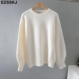 thick dazy oversized wool Sweaters Women 2021 puff sleeve Winter sweater Pullovers Loose Female Warm Basic sweater