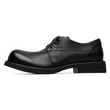 Breakj 2023 New Youth Thick Bottom British Wind Father Shoes Round Head Thick Top Fashion Casual Fashion Shoes