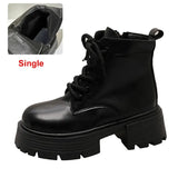 Winter Plush Warm Ankle Boots for Women 2023 New Punk Chunky Platform Shoes Woman Thick Bottom Non Slip Motorcycle