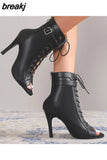 Sexy High Heels Sandals Women Summer Fashion Comfort Peep Toe Boots Stilettos Jazz Dance Female Shoes Party Sandalias