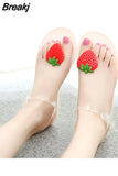 Shoes No Heel Footwear Beach Summer 2023 Plastic Sandals for Women Flat Rubber Pvc Flip-flops Jelly Original Sandal H