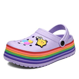 Platform Clogs 2021 New Summer Women Mule Clogs Outdoor Beach Sandals High Heels Garden