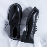 Breakj 2023 New Youth Thick Bottom British Wind Father Shoes Round Head Thick Top Fashion Casual Fashion Shoes