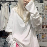New Long-sleeved Female Students Korean Version Of Loose Detachable Sleeves Solid Color Wild T-shirt Top Tide
