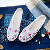 Breakj Mesh Shoes Embroidered Sandals Cloth Shoes Women Summer Fashion Mesh Embroidered Women Sandals