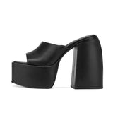Top Quality Thick High Heels Women's Sandals Platform Brand Luxury Buckle Strap Dress Wedding Banquet Sexy Shoes
