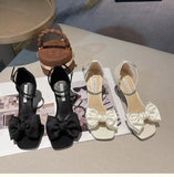 8CM Sandals Women Summer Designer Sandals Heels Rhinestone Silk Bow Ankle Strap Ladies Prom sandale femme luxe