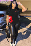 Summer Juicy Diamonds Print Tshirt Women Round Neck Short Sleeve Top Female Pattern Harajuku Tshirt 2023 New