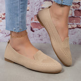 Breakj Size Single Shoe Autumn New Style Fly Weave Net Surface Shallow Foot Pedal Lazy Flat Bottom Casual Women's Shoe