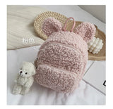 Lamb Plush Children's Backpack Kindergarten Boys And Girls Student School Bag Baby Cartoon Small