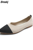 Fashion Slip on Mesh Loafers Breathable Stretch Ballet Shallow Flat Elegant Women Soft Bottom Pointed Toe Boat Shoes