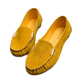 Version Of 2023 Autumn Shallow Mouth Beans Shoes Flat Heel Single Shoes Women A Foot Pedal Women's Shoes Lazy Shoes Large Size