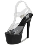 Platform Sandals Women High Heels 17CM Walking Show Outside Large Size Transparent Women ShoesSummer Wedding Pumps Thin