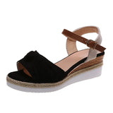 Ankle Strap Platform Sandals Women 2022 Open Toe Wedges Heels Sandals Woman High Heeled Summer Sandalias Plus Size
