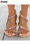 Womens Shoes 2023 Flat Sandals Suit Female Beige Flip Flops Platform Summer Heels Large Size Luxury New Without Black