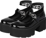 Design Buckle Decor Platform Mary Janes Pumps 2023 Spring Dropship Platform Sweet Comfy Woman Shoes