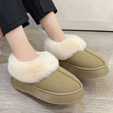 Faux Fur Winter Boots for Women 2023 Non Slip Plush Snow Boots Woman Thick Bottom Warm Cotton Shoes Platform Botas