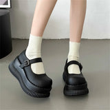 Cute Autumn Mary Janes Women Pumps Wedges High Heels Cosplay Street Goth Punk Design Thick Sole Lolita Pumps Girls