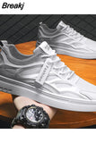 Shoes Autumn Men Spring Men Sneakers Light Shoes Men Vulcanize Shoes White All-match Shoes Male Flats Lace-up