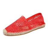 Fashion Shoes Summer Women Loafers Casual Lady Lace Shoes Beige Blk Elegant Woman Casual Shoes Solid Embroider