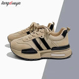 Women's Casual Platform Sneakers Comfortable Breathable Wear-Resistant Non-slip Trendy All-match Spring and Autumn