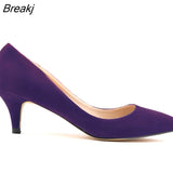 New SIMPLE Women Pumps Party Shoes VELVET High Heels Woman Comfortable Low