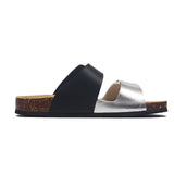 2023 New Summer Women Beach Cork Slippers Casual Double Buckle Clogs Slides Non-slip Outside