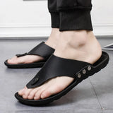 Slippers Summer Flip-Flops for Men Beach Slippers Brown Sandals Comfortable Shoes Non-Slip Bathroom Shoes Men