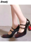 High Heeled Women Pumps 2023 New Fashion Niche Design Sense Mary Jean Shoes French Style Buckle Strap Pumps Spring