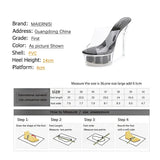 Slippers Women Shoes Super High Heels Plus Size Catwalk Transparent Sandals Women Pole Dance Platform Wedding