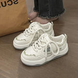 New Casual Canvas Platform Korean Khaki green Women's Sneakers Lolita Sports Shoes Tennis Flat Vulcanize Running