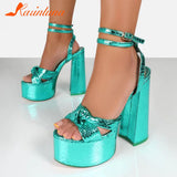 Women's Sandals 2023 Summer New Fashion Butterfly-knot Elegant Lady Single Shoes Thick Heels Ankle Buckle