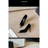 Breakj Black High-Heeled Women's New High-End Design In 2024 With A Small Metal