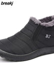 Women Boots Slip On Winter Shoes For Women Waterproof Ankle Boots Winter Boots Female Snow Botines 2023 Black Botas