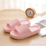 VIP Link Thick Platform Slippers Women Men Home Bathroom Soft EVA Sandals Woman 2023 Summer Non-slip Beach Flip